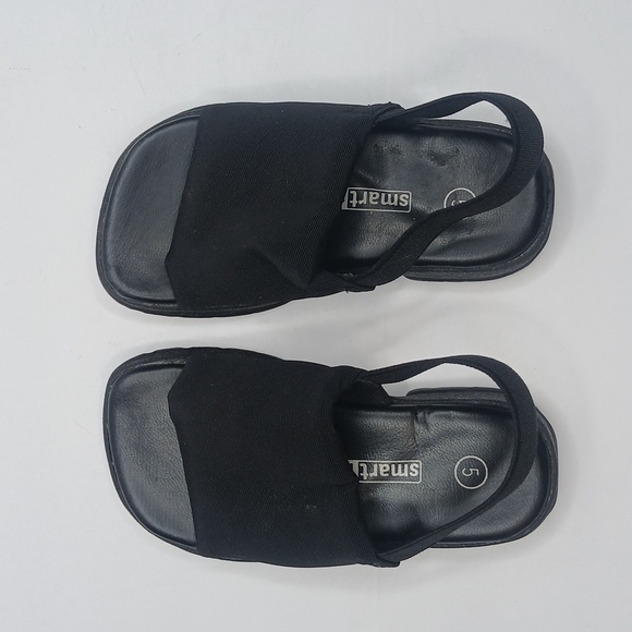 Black fabric slingback slide sandal - Picture 6 of 8